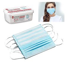 Χειρουργική μάσκα  με πιιστοποίηση CE – EN14683 – ISO για ιατροτεχνική χρήση (κουτί 50 τεμαχίων)